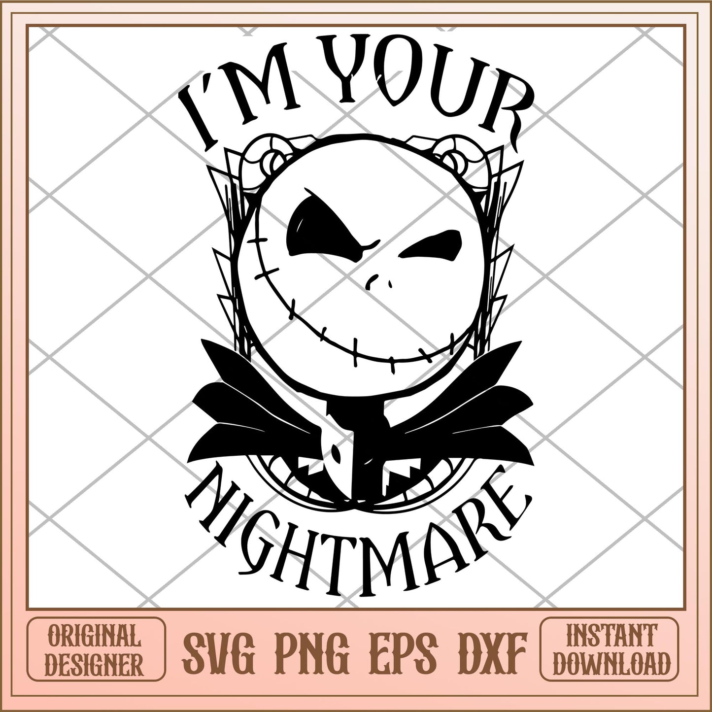 I'm your nightmare black  svg, The Nightmare Before Christmas Svg, digital download