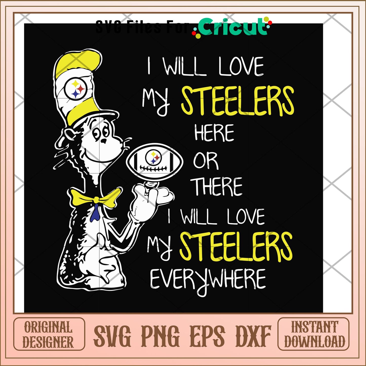 I will love my Steelers here or there svg, Steelers svg, new nfl svg