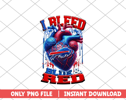 I bleed bills blue & red png, Buffalo Bills png 