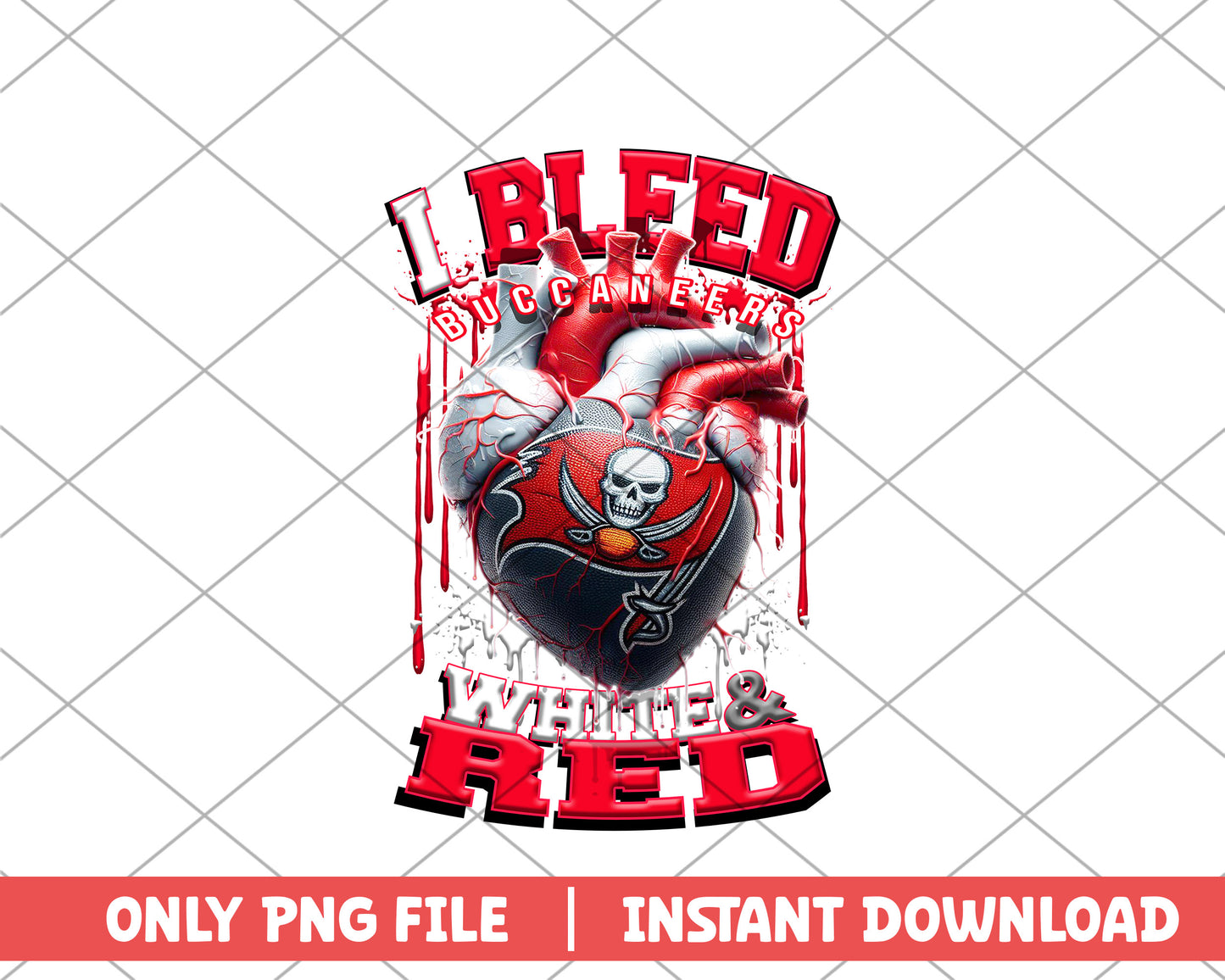 I bleed buccaneers white and red png, Tampa Bay Buccaneers png