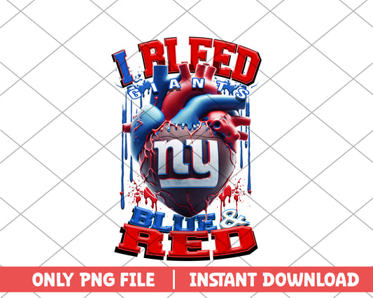 I bleed giants blue & red png,New York Giants png