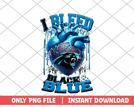 I bleed oanthers black & blue png, Carolina Panthers png 