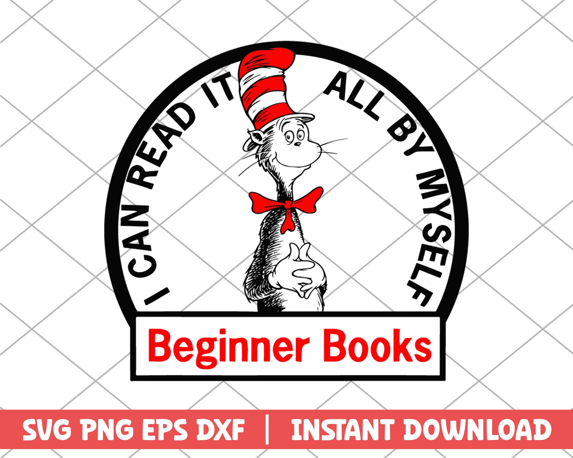 I can read it all by myself beginner books svg