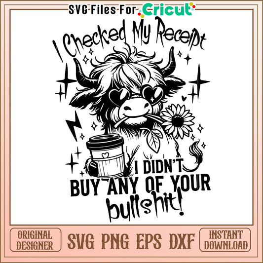 I chekced my receipt svg, halloween design svg, spooky season svg