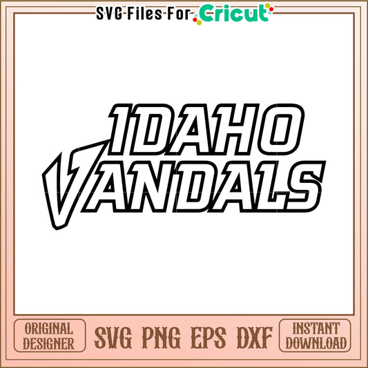Idaho Vandals Logo Design for Cricut, Ideal for Sports Enthusiasts and Crafters