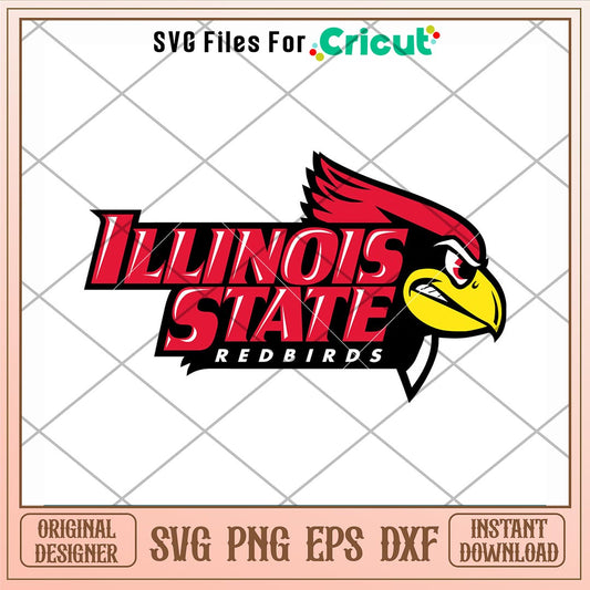 Illinois State Redbirds Logo Svg, Illinois State Redbirds Svg, NCAA Svg