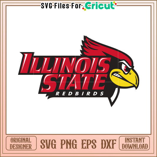Illinois State Redbirds SVG File for Cricut, Perfect for Craft Projects Today