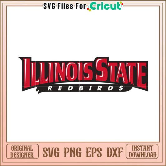 Illinois State Redbirds design for Cricut use, features versatile SVG files