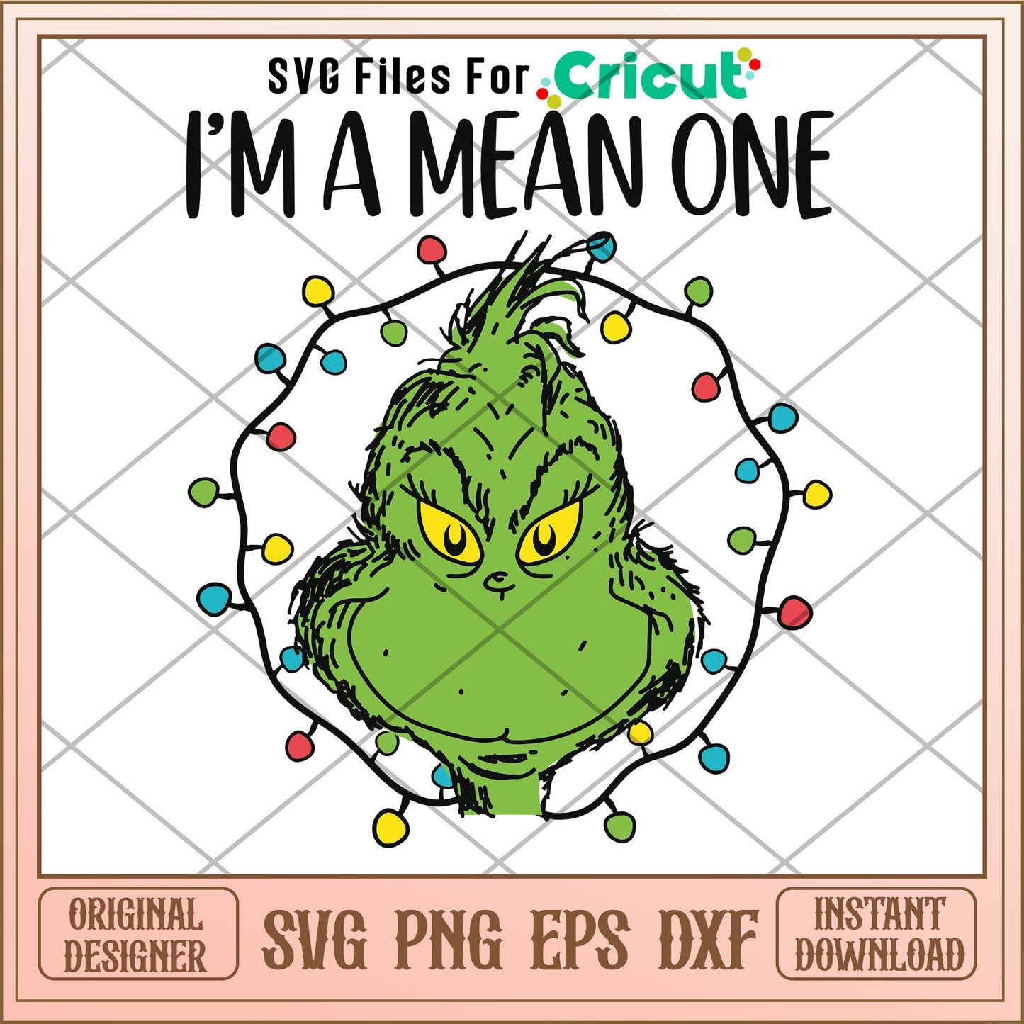 Im A Mean One Grinch Stole Christmas SVG grinch smile svg