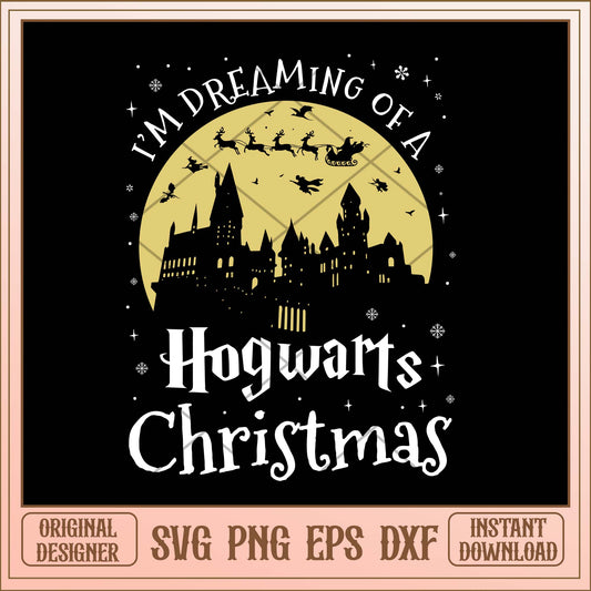 Im dreaming of a hogwarts christmas castle svg, Christmas Hogwarts svg bundle
