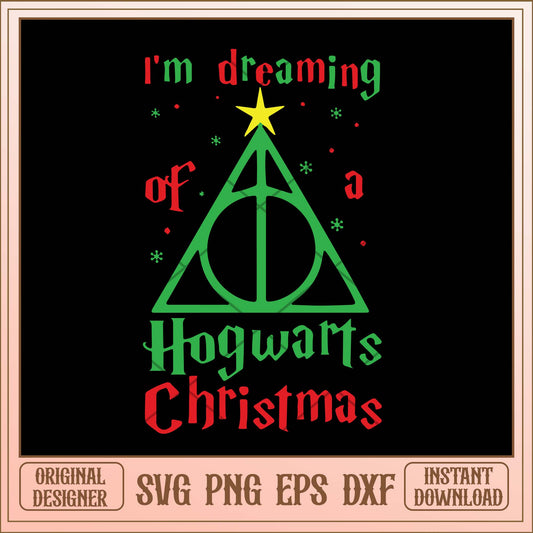 Im dreaming of a hogwarts christmas logo svg, Christmas Hogwarts svg bundle
