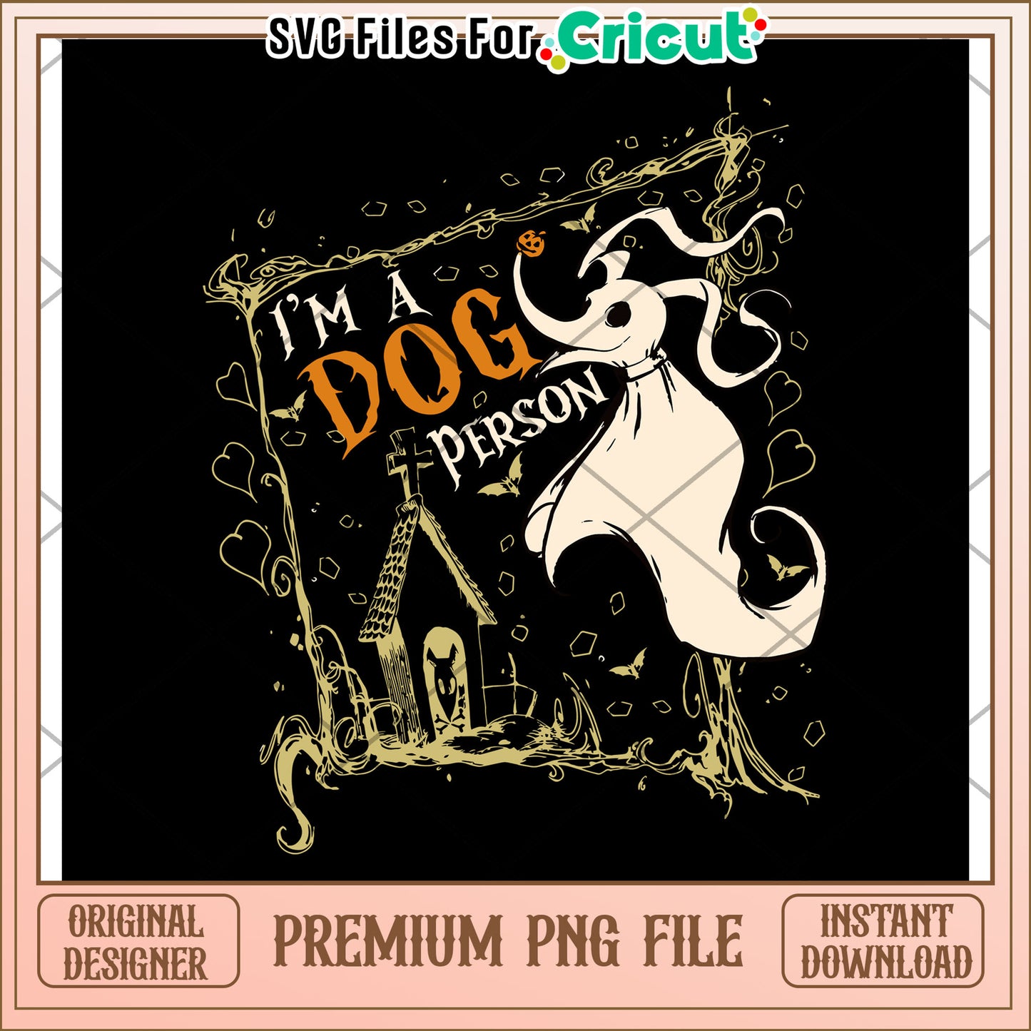Im a dog person png, oogie boogie png, hallowen time png