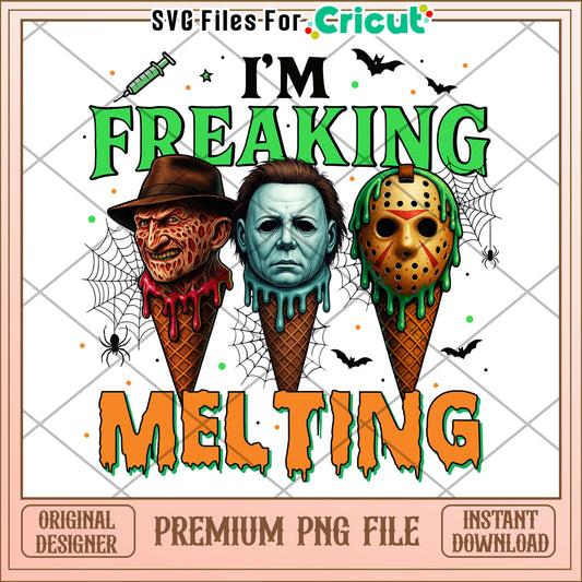 Im freaking melting png, happy halloween​ png, spooky quotes png