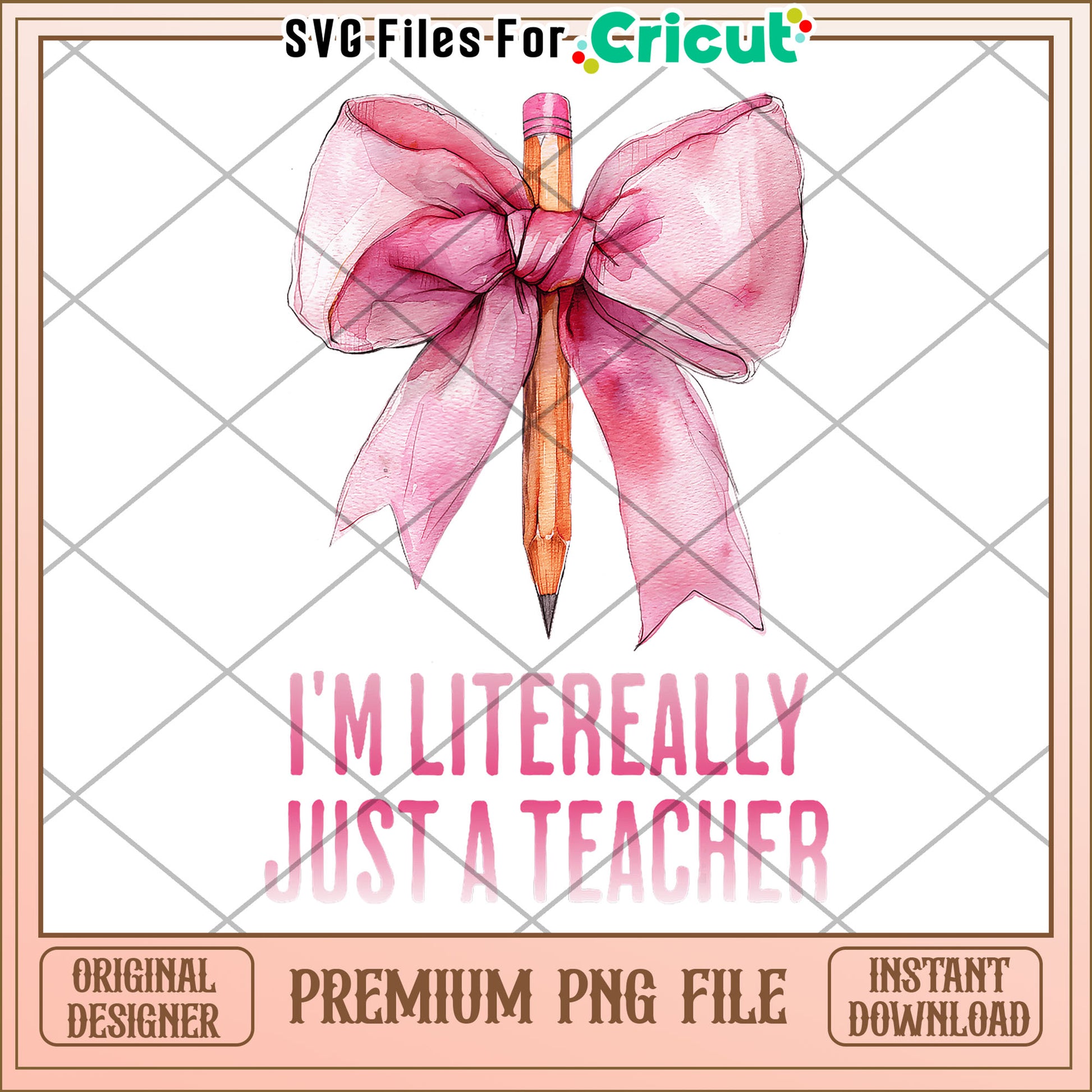 Im littlerally just a teacher png, cute design png, back to school time​ png