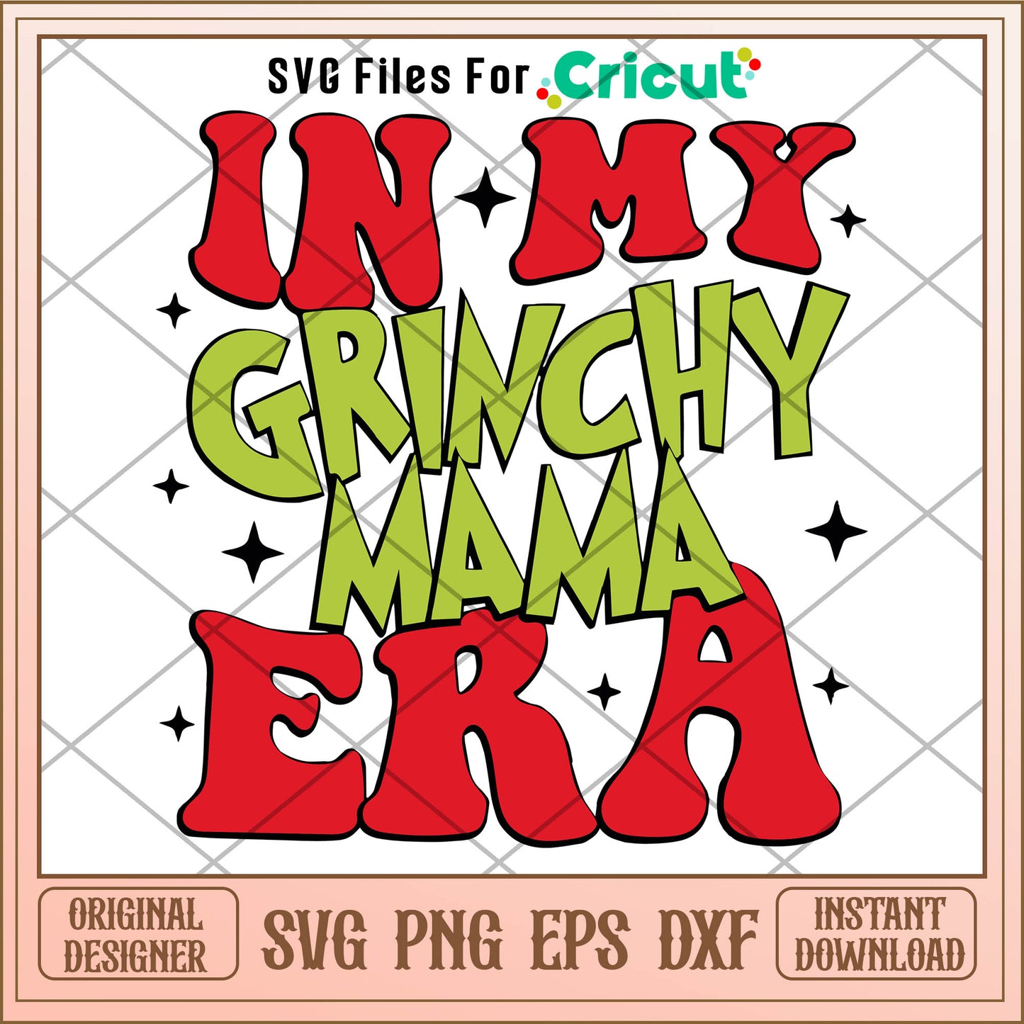 In My Grinch Mama Era Santa Claus SVG, text design online​ svg