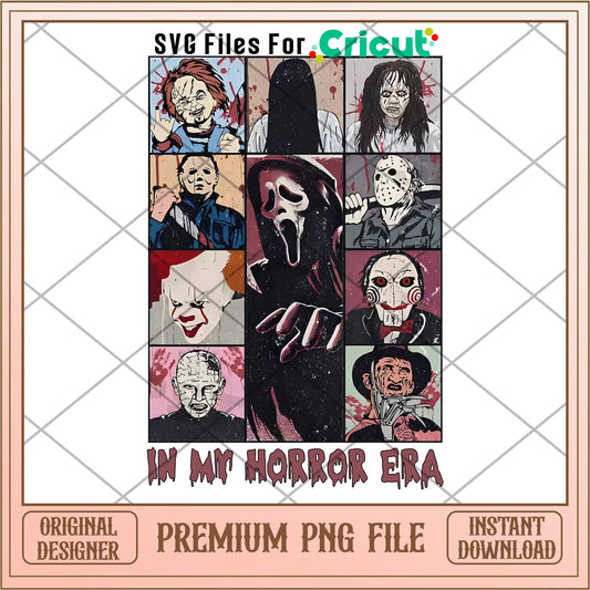 In My Horror Era png, Horror characters png, digital download