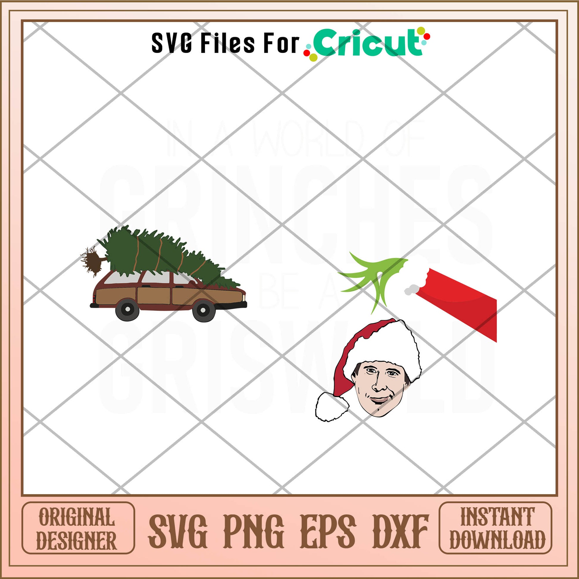 In A World Of Grinches Be Griswold SVG, the grinch hands svg