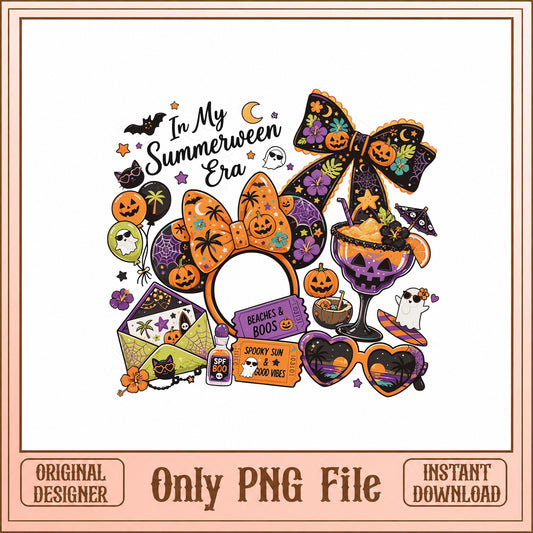 In My Summerween Era PNG, Halloween Summer Clipart, Beach PNG