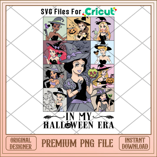 In my halloween era disney princess png, disney png, halloween png