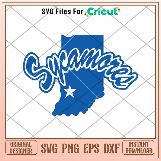 Indiana State Sycamores Logo Svg, Indiana State Sycamores Svg, NCAA Svg