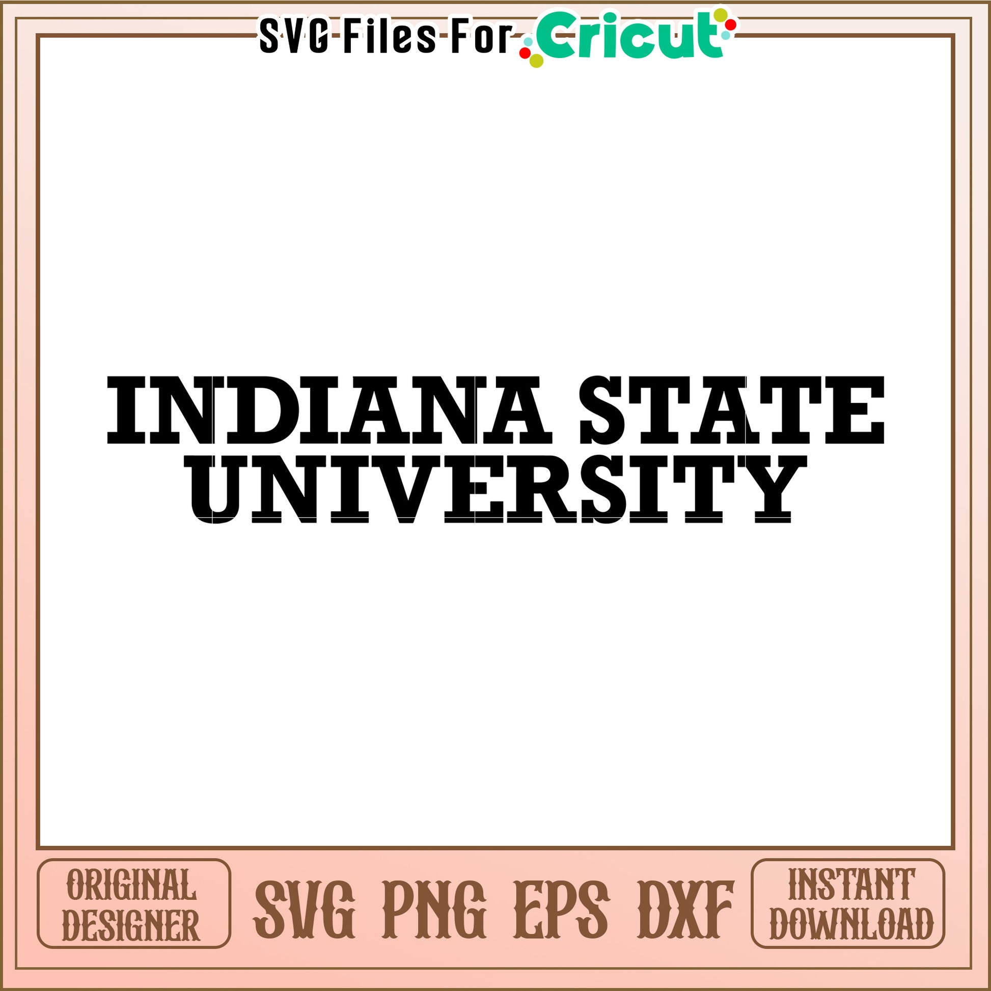 Indiana State University SVG Design for Crafting Projects, Instant Download Availability