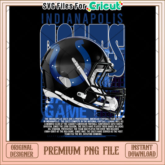 Indianapolis Colts Helmet PNG File for Cricut, Instant Download Available