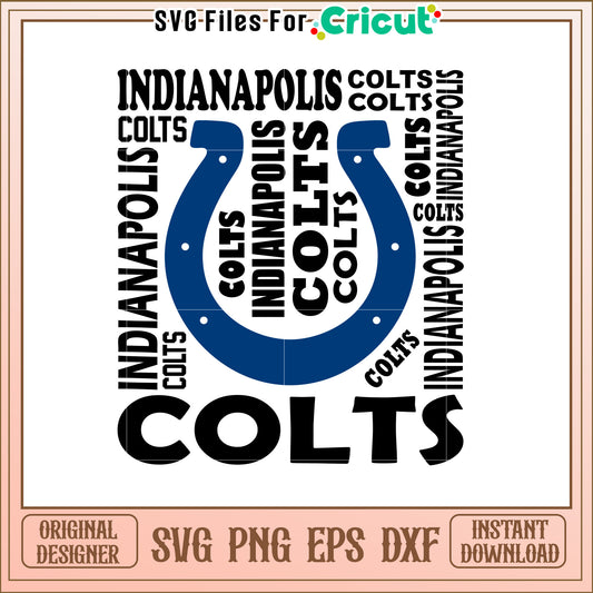 Indianapolis Colts Horseshoe SVG