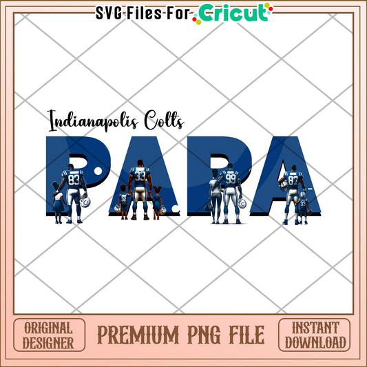Indianapolis Colts Papa Design, Perfect for Cricut Projects