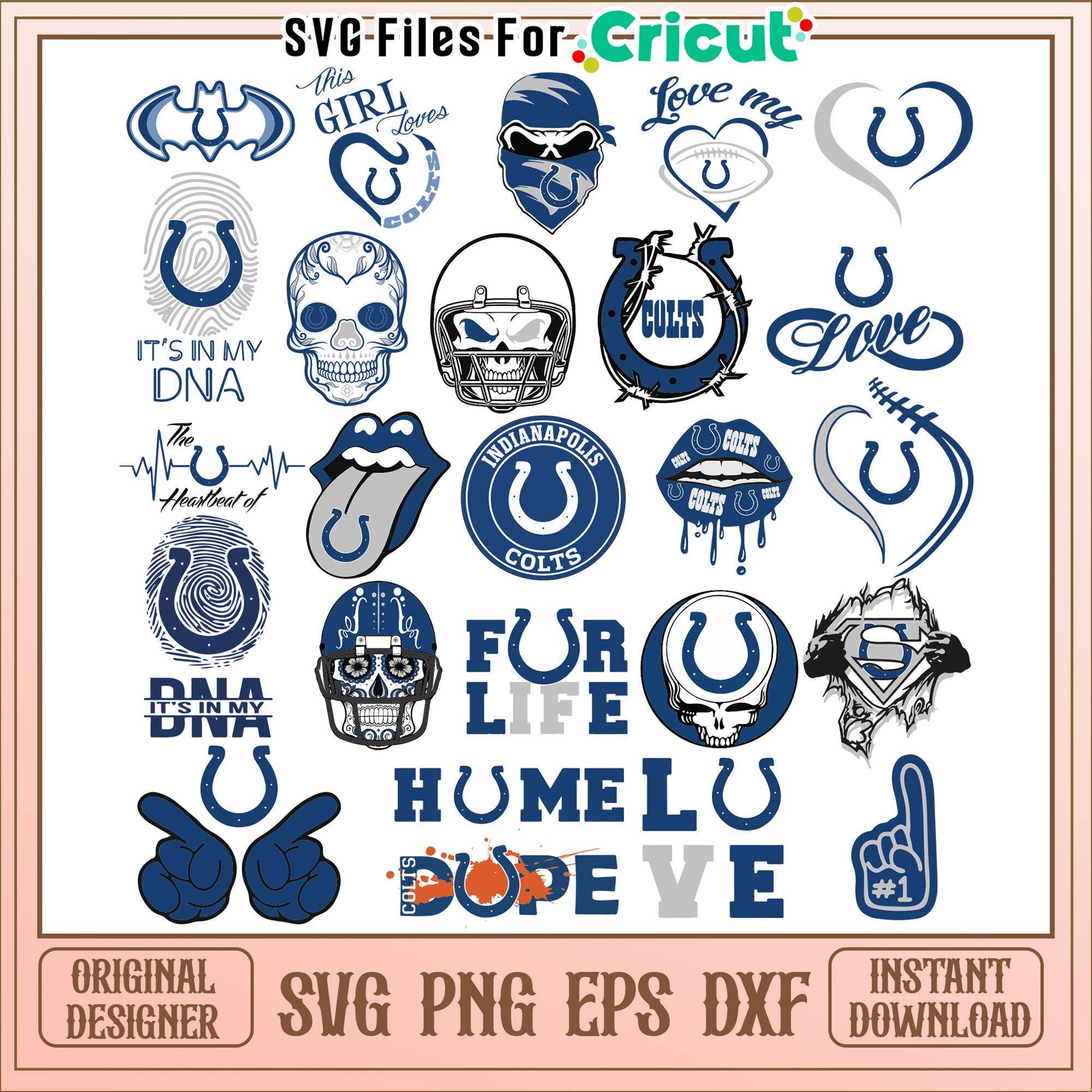 Indianapolis Colts SVG Bundle 20+ Designs – svg files for cricut