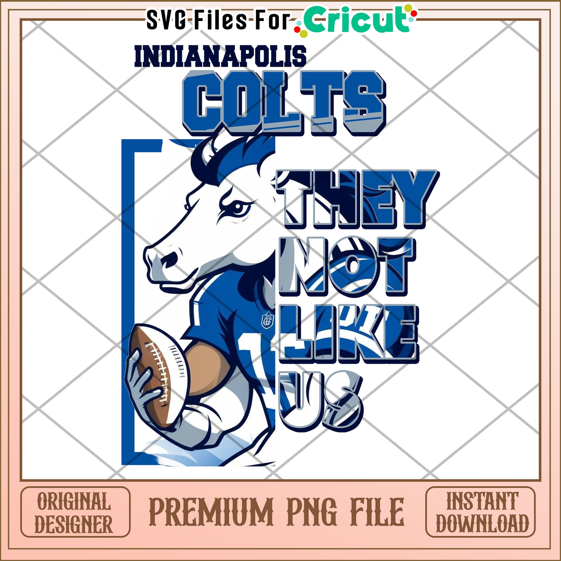 Indianapolis Colts design for Cricut, premium PNG file download