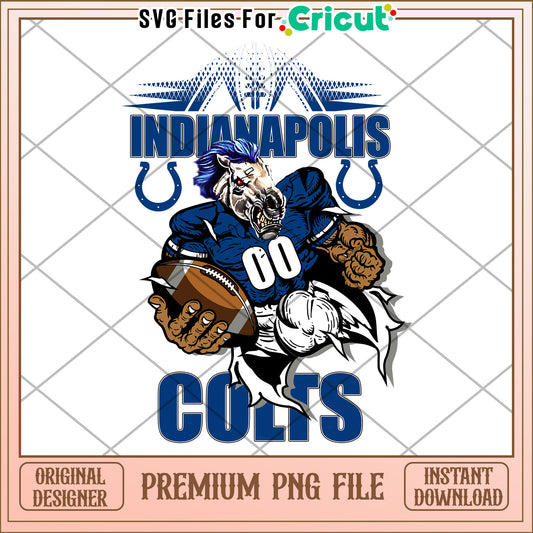 Indianapolis Colts football design, perfect for Cricut projects
