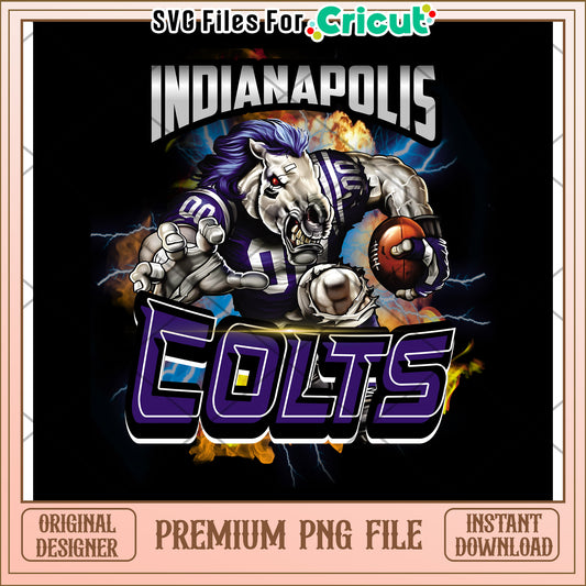 Indianapolis Colts graphic design for fans, premium PNG file download