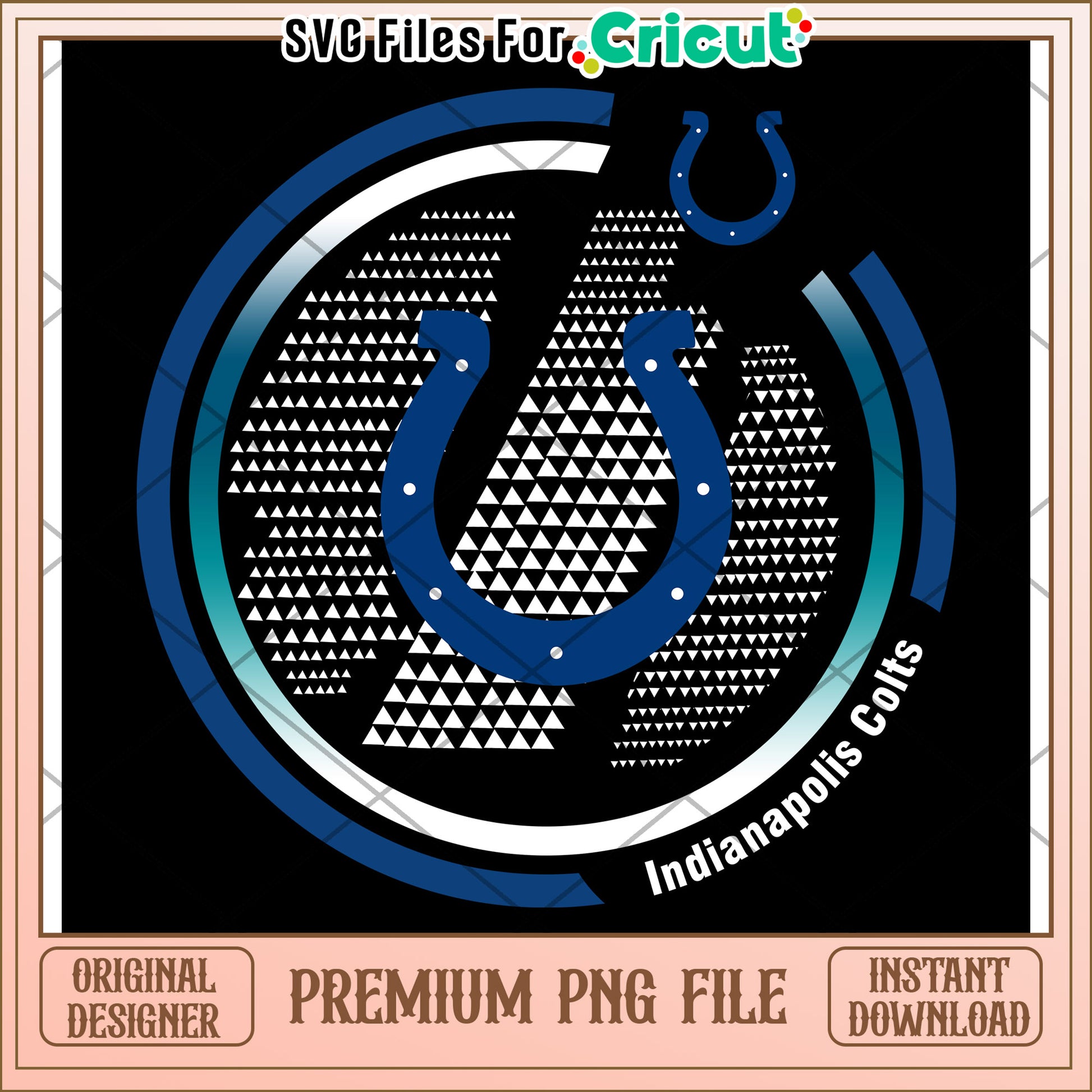Indianapolis Colts logo design, perfect for Cricut projects