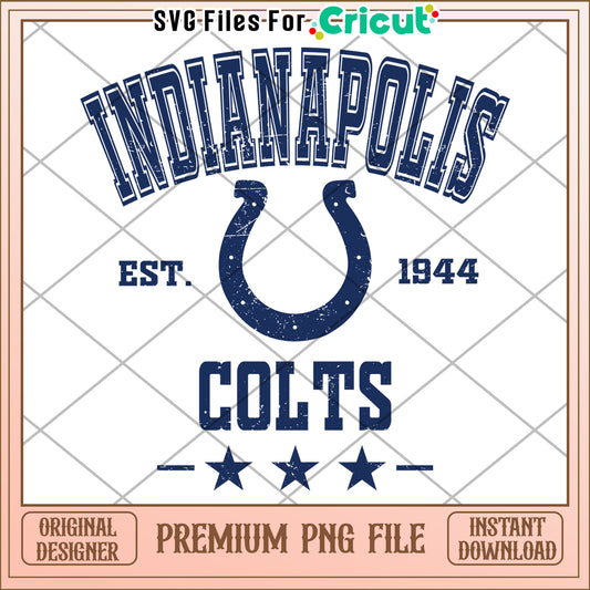 Indianapolis Colts vintage design for Cricut projects, instant download available