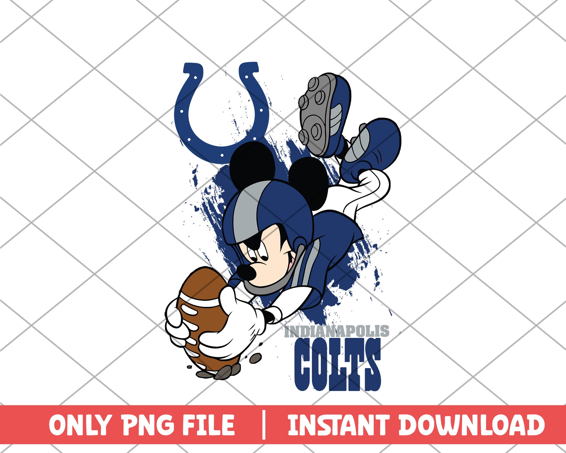 Indianapolis colts mickey touch down pnng, indianapolis coits png