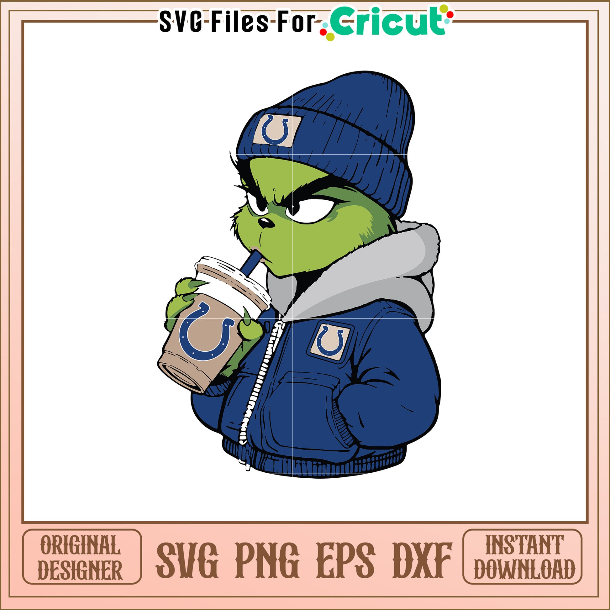 Indy Colts Grinch SVG Design