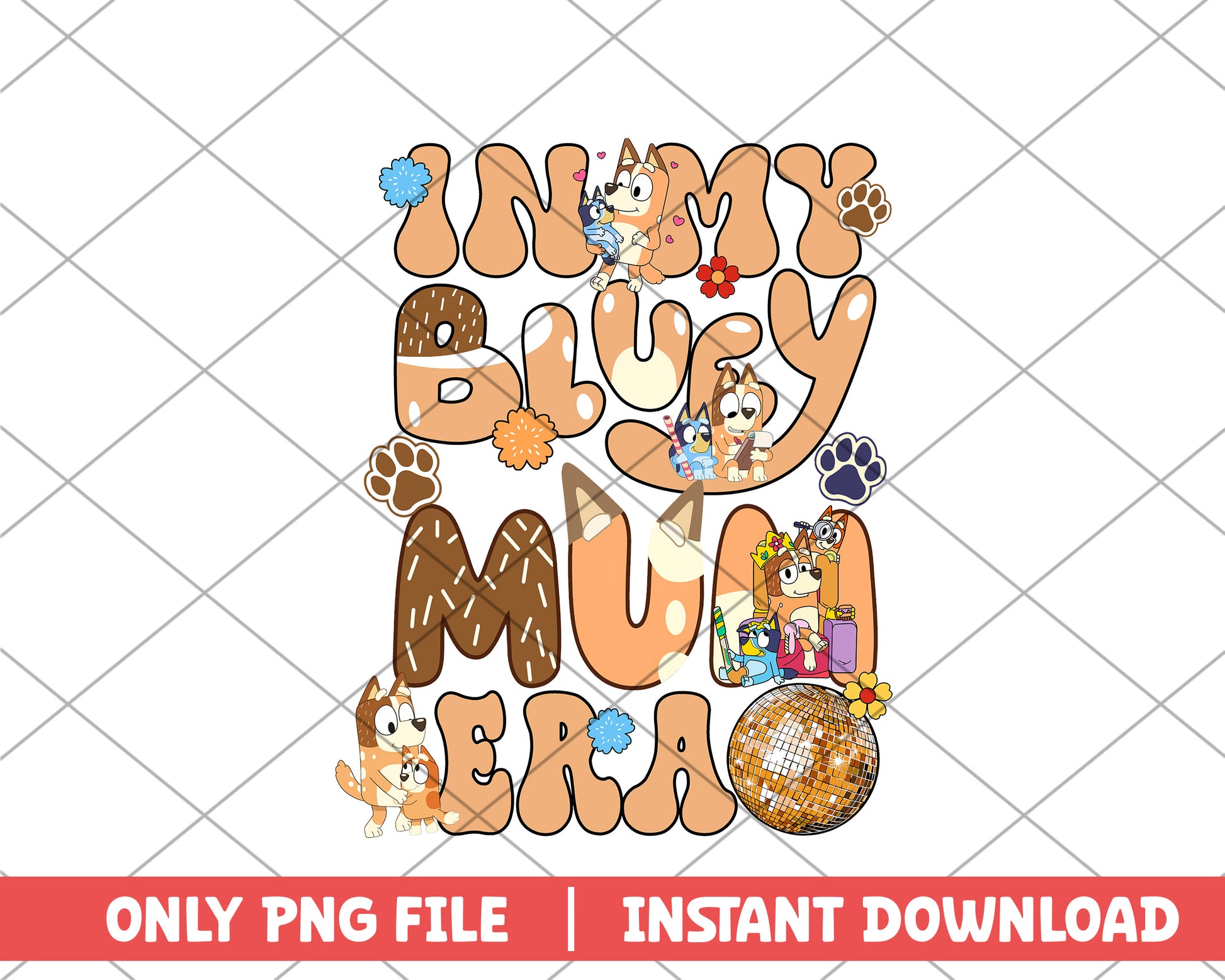 In my bluey mum era cartoon png 