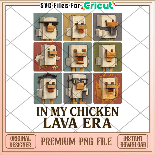 In my chicken lava era minecraft png, lava chicken png, lava fried chicken png