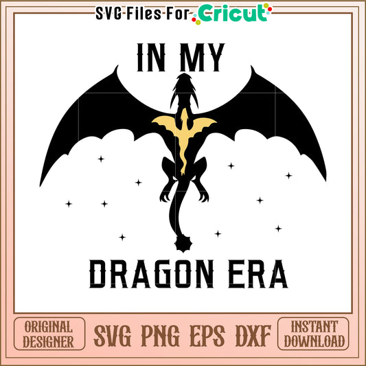 In my dragon era svg, basgiath war college svg, romantasy dragon svg
