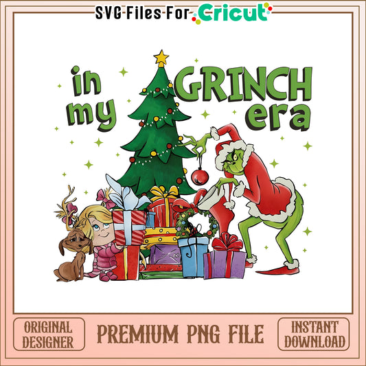 In my grinch era funny christmas movie png, is grinch disney​ png