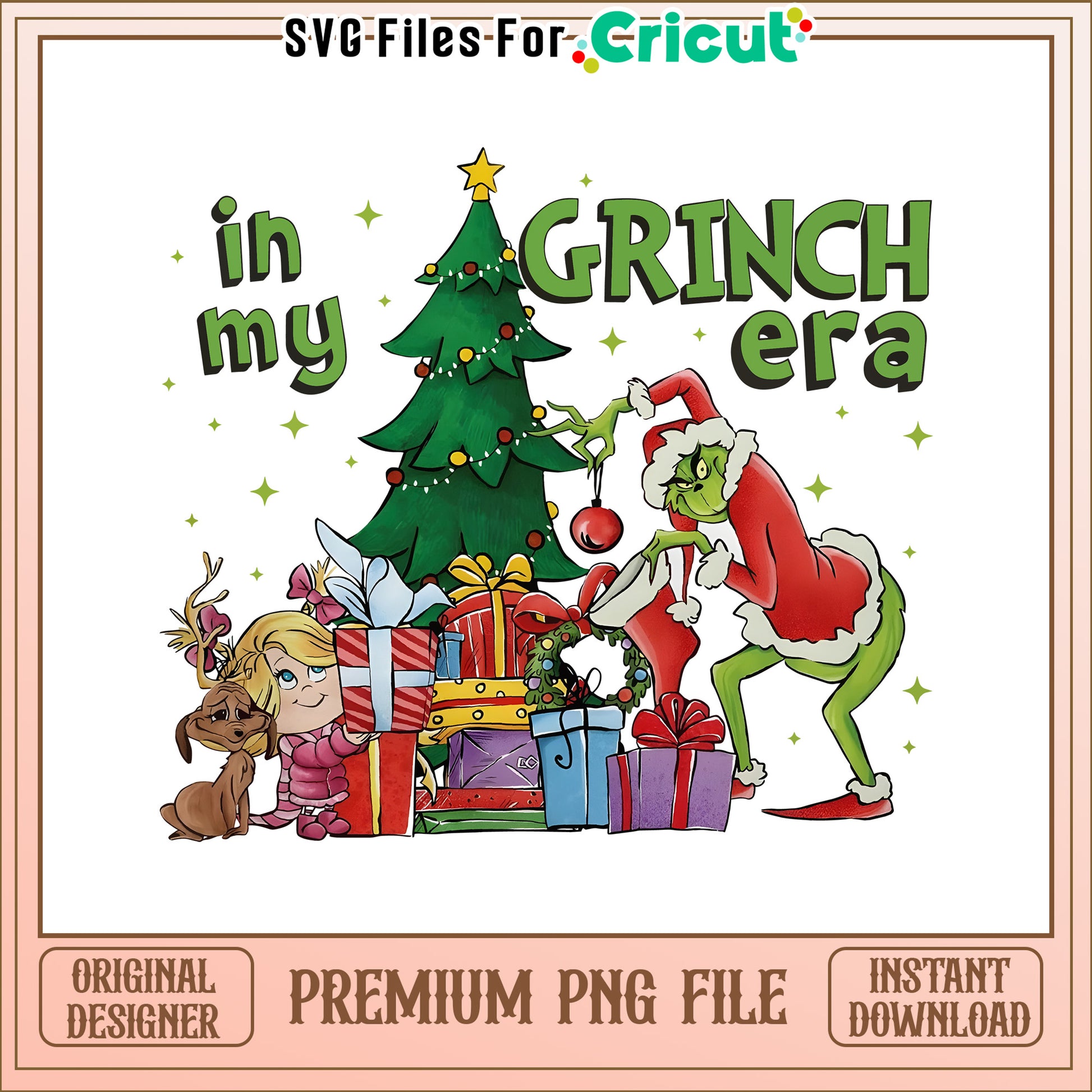 In my grinch era pine tree png, the grinch christmas tree​ png