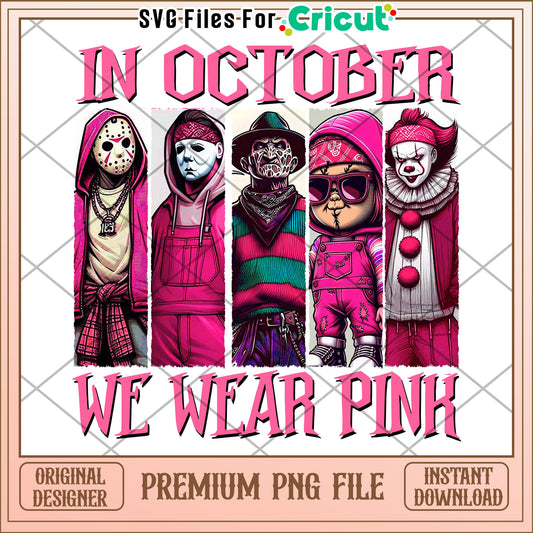 In october we wear pink logo png, halloween jokes​ png, halloween drawings​ png