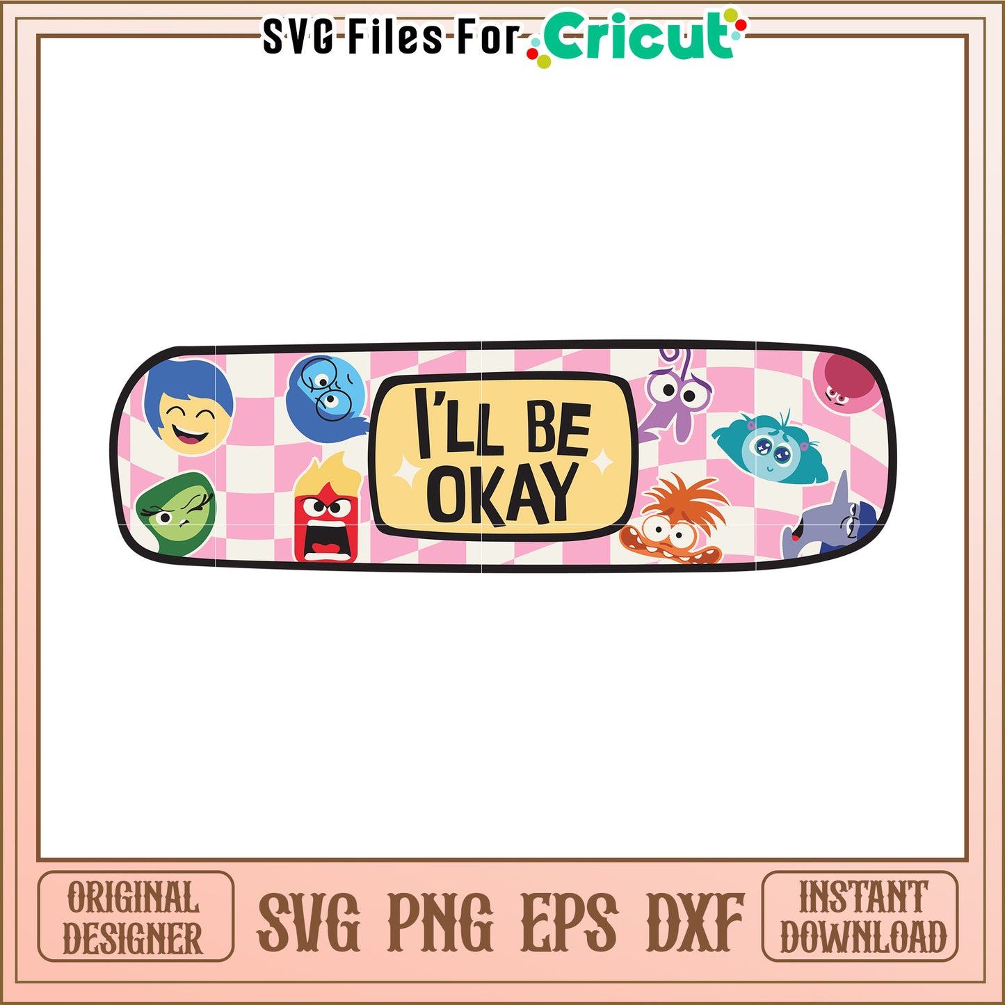 Inside Out Bandage SVG Cricut File