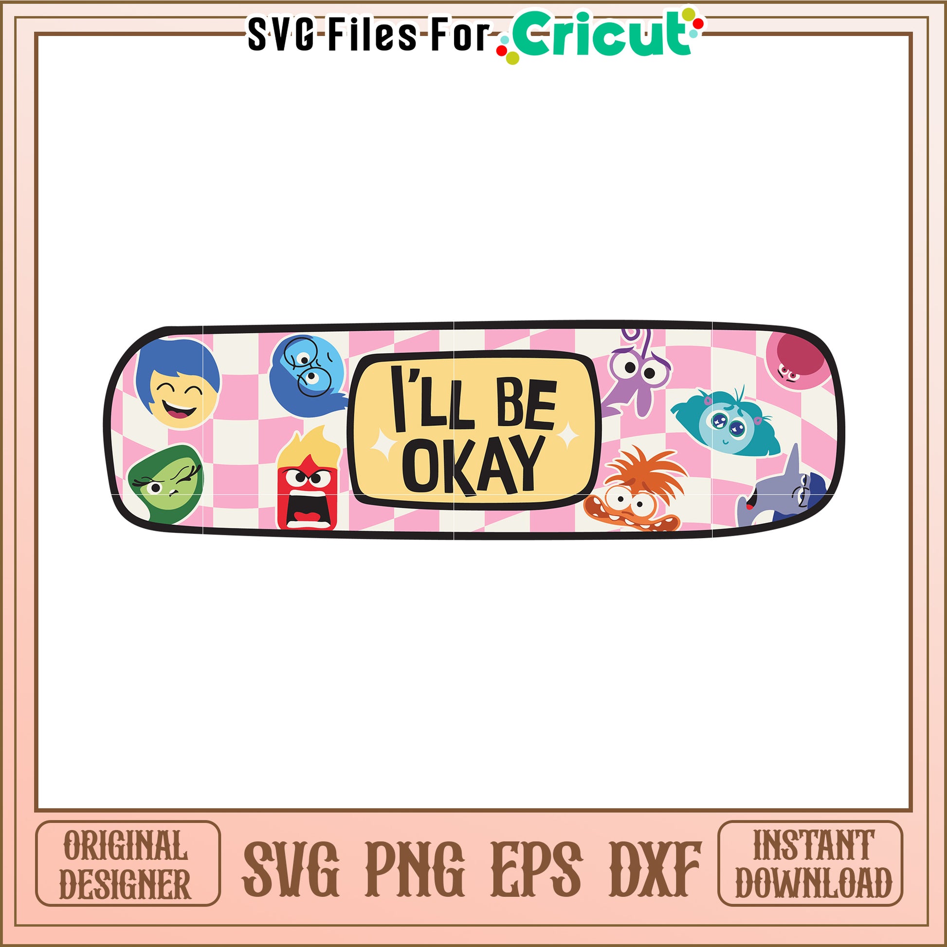 Inside Out Bandage SVG Cricut File
