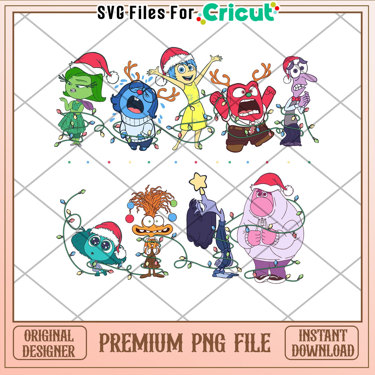 Inside Out Christmas PNG File