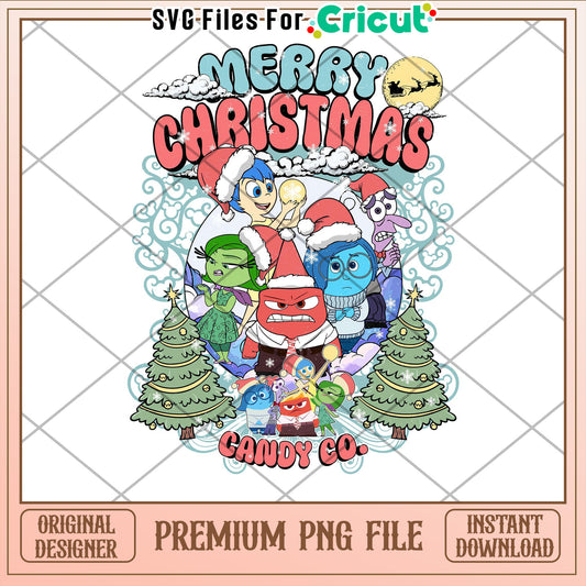 Inside Out Christmas PNG Sublimation