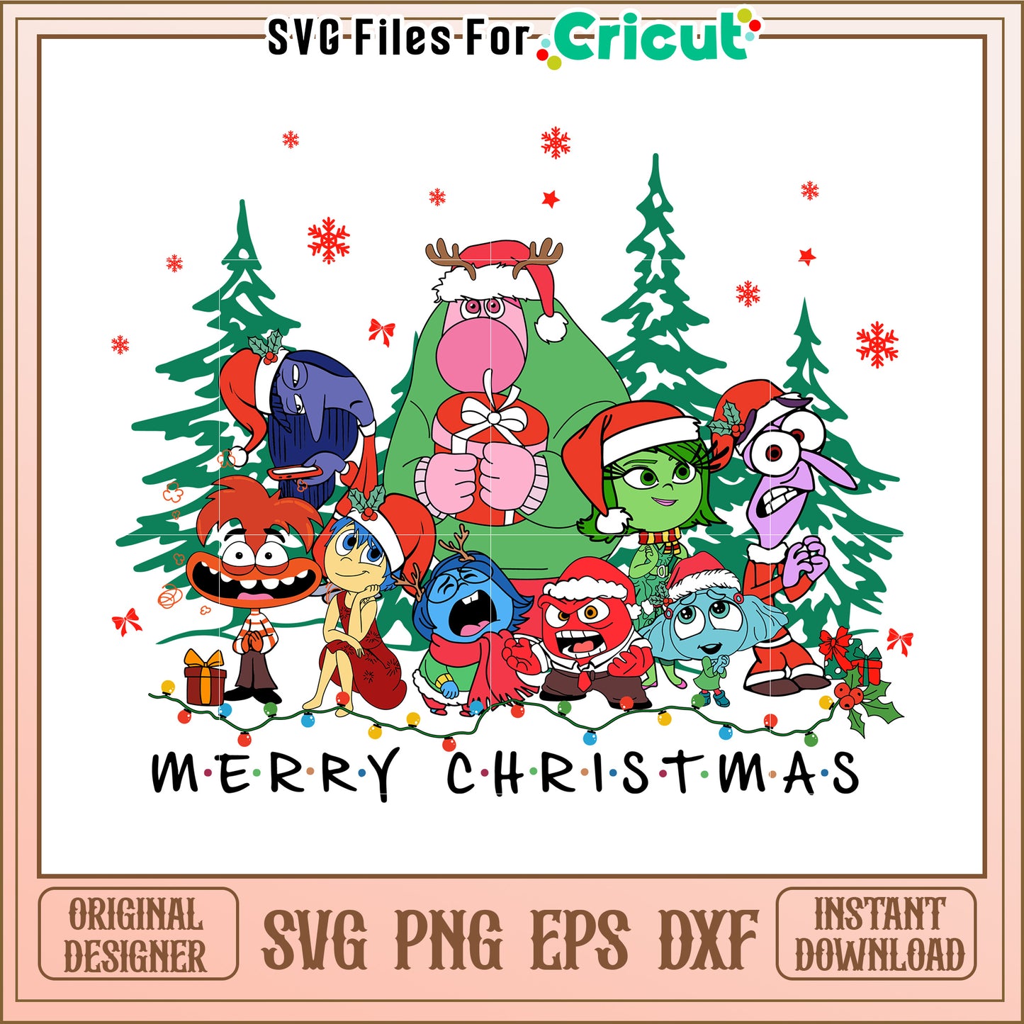 Inside Out Christmas SVG Design