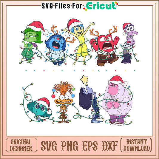 Inside Out Christmas SVG PNG EPS DXF