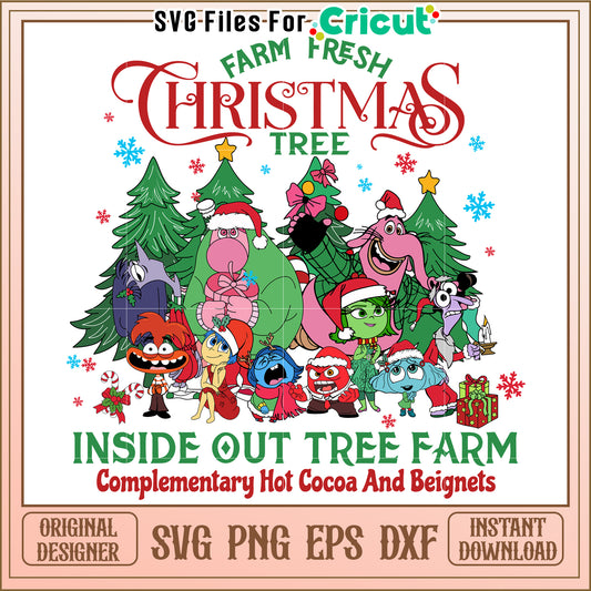 Inside Out Christmas Tree Farm SVG