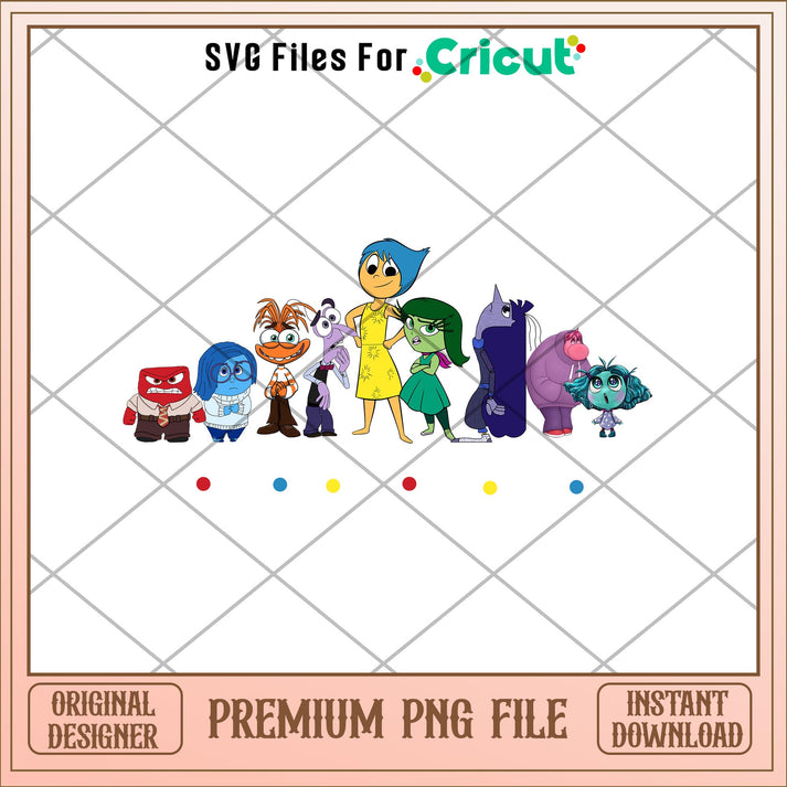 Inside out 2 emotions png – svg files for cricut